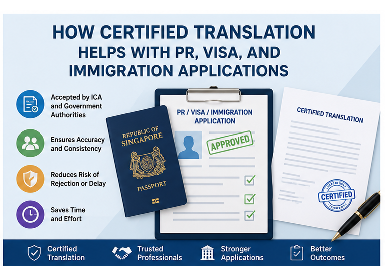 Certified translation support for PR visa and immigration applications in Singapore